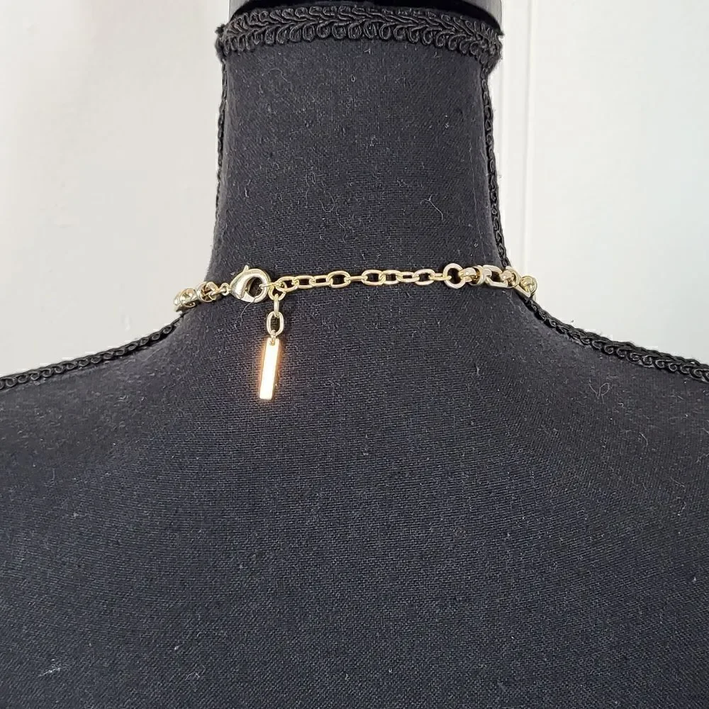 Mythologie Rhinestones & Pearl's (faux) Necklace.